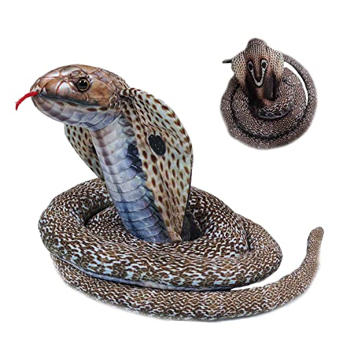 PIA 1 Stofftier Schlange Kobra, 200 cm, braun, Kuscheltier Plüschtier Schlangen Stoffschlange von PIA