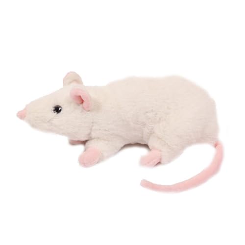 PIA Stofftier Ratte 23 cm +17 cm Schwanz, weiß, Kuscheltier, Plüschtier, Ratten, Maus von PIA