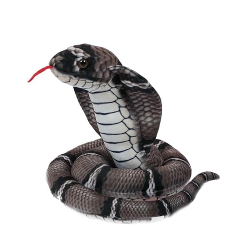 PIA Stofftier Schlange Kobra, 120 cm, grau, Kuscheltier Plüschtier Schlangen Stoffschlange von PIA