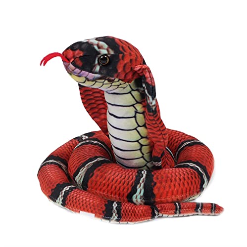 PIA Stofftier Schlange Kobra, 120 cm, rot, Kuscheltier Plüschtier Schlangen Stoffschlange von PIA