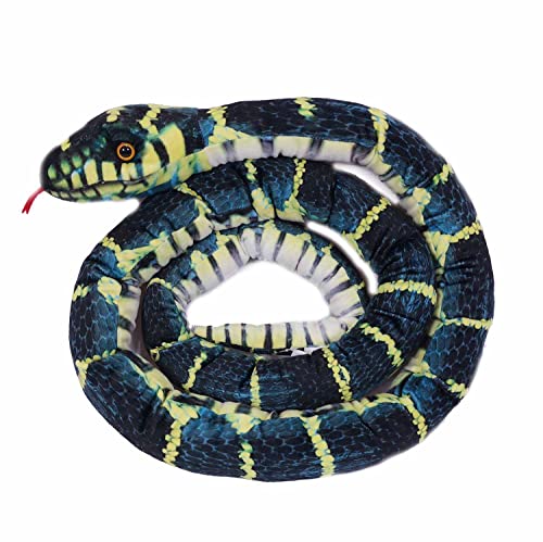 Stofftier Schlange 200 cm, grün blau, Kuscheltier Plüschtier Schlangen Stoffschlange von PIA