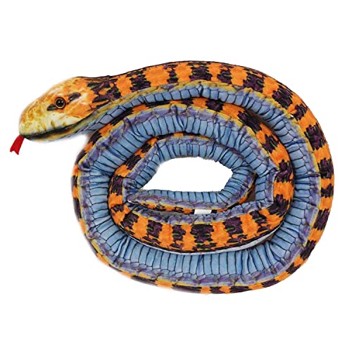 PIA Stofftier Schlange 200 cm, orange lila, Kuscheltier Plüschtier Schlangen Stoffschlange von PIA