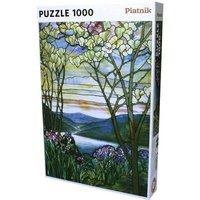 PIATNIK 5520 Puzzle 1000 Teike L.C.Tiffany Magnolien und Iris von PIATNIK
