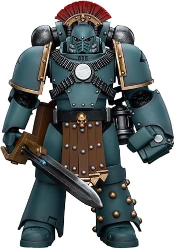 PIBONUS Joytoy Warhammer 40k Sons of Horus MKVI Tactical Squad Sergeant with Power Faust 12CM Collectible Model Gifts von PIBONUS