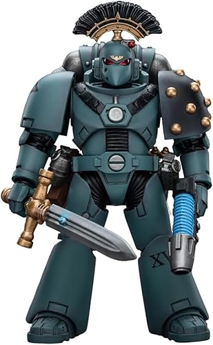 PIBONUS Joytoy Warhammer 40k Sons of Horus MKVI Tactical Squad Sergeant with Power Sword 12CM Collectible Model Gifts von PIBONUS