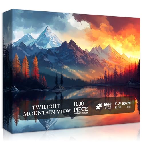 Berg-Puzzles für Erwachsene, 1000 Teile, Naturwald, Landschaft, Kunst, Puzzle, malerische Bäume, farbenfroher Farbverlauf, Sonnenuntergang, anspruchsvoll für Erwachsene Berg-Puzzles für Erwachsene, 1000 Teile, Naturwald, Landschaft, Kunst, Puzzle, malerische Bäume, farbenfroher Farbverlauf, Sonnenuntergang, anspruchsvoll für Erwachsene von PICKFORU