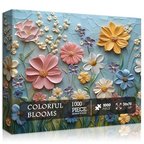 Bunte Wildblumen-Puzzles für Erwachsene, 1000 Teile, Natur-Mosaik, Frühlingsblumen-Garten-Puzzle, Pflanzen-Blumen-Puzzle, Kunst, Herausforderung für Erwachsene Bunte Wildblumen-Puzzles für Erwachsene, 1000 Teile, Natur-Mosaik, Frühlingsblumen-Garten-Puzzle, Pflanzen-Blumen-Puzzle, Kunst, Herausforderung für Erwachsene von PICKFORU