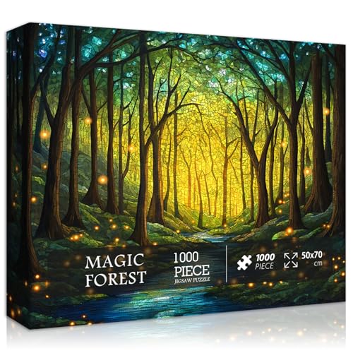 Buntglaswald Puzzles für Erwachsene 1000 Teile, unmöglich schwer schwierig herausfordernde Puzzles für Erwachsene, magische Fantasy Natur Pflanze Mosaik Puzzle Buntglaswald Puzzles für Erwachsene 1000 Teile, unmöglich schwer schwierig herausfordernde Puzzles für Erwachsene, magische Fantasy Natur Pflanze Mosaik Puzzle von PICKFORU
