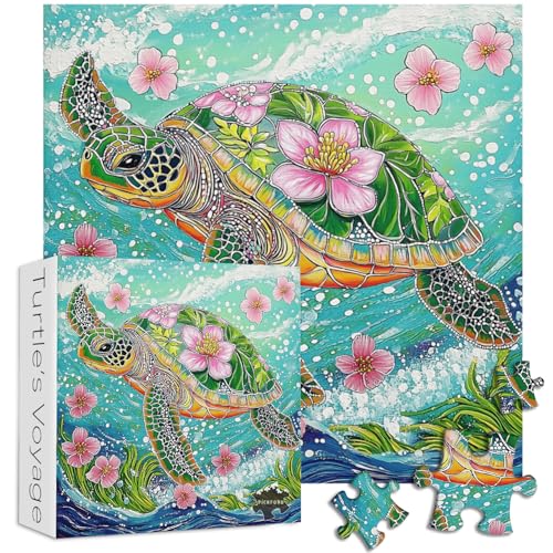 Meeresschildkröte 1000 Teile Puzzle für Erwachsene, PICKFORU Impossible Meer Ozean Puzzle, Tierkunst, einzigartige Blumen-Puzzles als Naturdekor Meeresschildkröte 1000 Teile Puzzle für Erwachsene, PICKFORU Impossible Meer Ozean Puzzle, Tierkunst, einzigartige Blumen-Puzzles als Naturdekor von PICKFORU