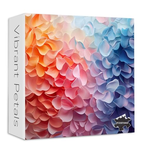 PICKFORU Blumen-Puzzles mit Farbverlauf, für Erwachsene, 1000 Teile, Regenbogen-Blütenblatt-Puzzle, buntes Frühlings-Natur-Kunstthema als Wandkunst zu Hause PICKFORU Blumen-Puzzles mit Farbverlauf, für Erwachsene, 1000 Teile, Regenbogen-Blütenblatt-Puzzle, buntes Frühlings-Natur-Kunstthema als Wandkunst zu Hause von PICKFORU
