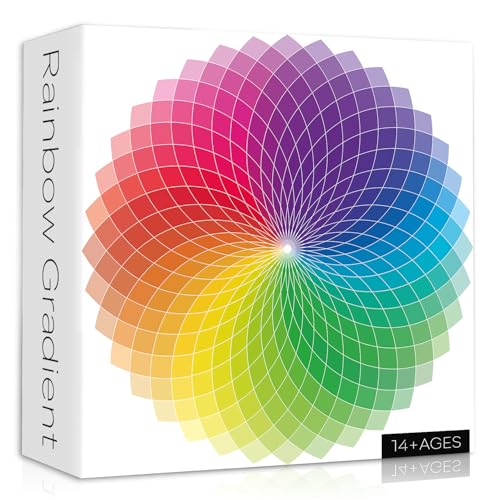 PICKFORU Impossible Puzzles für Erwachsene, 1000 Teile, buntes Regenbogen-Farbverlaufspuzzle, harte schwierige Puzzles für Erwachsene, herausforderndes rundes Puzzle, 1000 Teile PICKFORU Impossible Puzzles für Erwachsene, 1000 Teile, buntes Regenbogen-Farbverlaufspuzzle, harte schwierige Puzzles für Erwachsene, herausforderndes rundes Puzzle, 1000 Teile von PICKFORU
