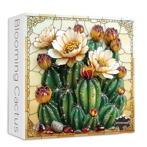 PICKFORU Kaktus-Puzzles für Erwachsene, 1000 Teile, buntes Sukkulenten-Puzzle, Blume, Keramik-Kunst-Puzzle, herausforderndes Mosaik-Pflanzen-Blumenpuzzle für Pflanzenliebhaber PICKFORU Kaktus-Puzzles für Erwachsene, 1000 Teile, buntes Sukkulenten-Puzzle, Blume, Keramik-Kunst-Puzzle, herausforderndes Mosaik-Pflanzen-Blumenpuzzle für Pflanzenliebhaber von PICKFORU