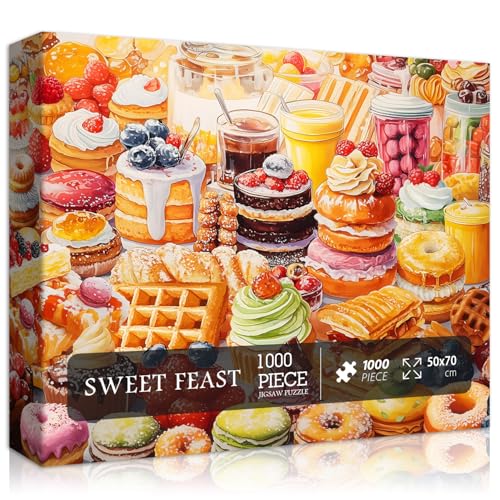 PICKFORU Lebensmittel-Puzzles für Erwachsene, 1000 Teile, Schokoladen-Süßigkeitenkuchen-Donut-Puzzle, bunte Cupcakes Puzzles für Erwachsene, herausfordernde, schwierige harte Puzzles für Erwachsene PICKFORU Lebensmittel-Puzzles für Erwachsene, 1000 Teile, Schokoladen-Süßigkeitenkuchen-Donut-Puzzle, bunte Cupcakes Puzzles für Erwachsene, herausfordernde, schwierige harte Puzzles für Erwachsene von PICKFORU