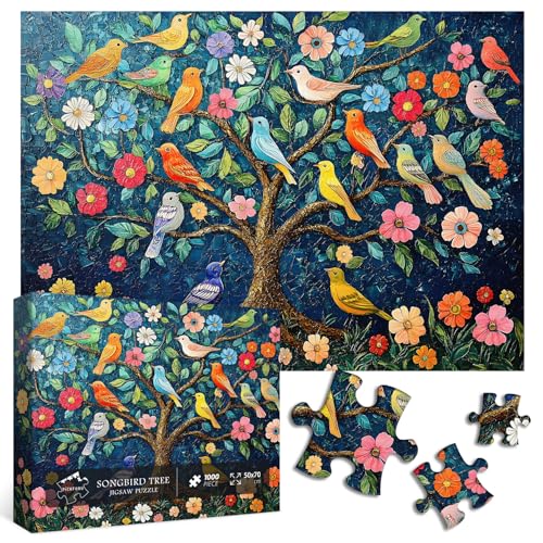 PICKFORU Mosaik Baum des Lebens Puzzles für Erwachsene, 1000 Teile, einzigartige Vogel-Puzzles, Vintage-Kunst, Blume, 1000 Teile Puzzle PICKFORU Mosaik Baum des Lebens Puzzles für Erwachsene, 1000 Teile, einzigartige Vogel-Puzzles, Vintage-Kunst, Blume, 1000 Teile Puzzle von PICKFORU