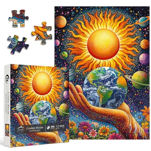 PICKFORU Weltraum-Puzzles für Erwachsene, 1000 Teile, buntes Sonnensystem-Puzzle, 1000 Teile, Planet Erde, herausforderndes Universum, Blumenpuzzle als Heimdekoration PICKFORU Weltraum-Puzzles für Erwachsene, 1000 Teile, buntes Sonnensystem-Puzzle, 1000 Teile, Planet Erde, herausforderndes Universum, Blumenpuzzle als Heimdekoration von PICKFORU