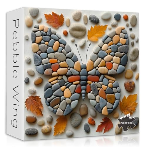 Schmetterlingspuzzles für Erwachsene, 1000 Teile, Mosaiksteinkunst, bunte Flügel, Puzzle, Schmetterling, Natur, ästhetisches Puzzle, Herbstblätter, Kieselsteine, Herausforderung für Erwachsene Schmetterlingspuzzles für Erwachsene, 1000 Teile, Mosaiksteinkunst, bunte Flügel, Puzzle, Schmetterling, Natur, ästhetisches Puzzle, Herbstblätter, Kieselsteine, Herausforderung für Erwachsene von PICKFORU