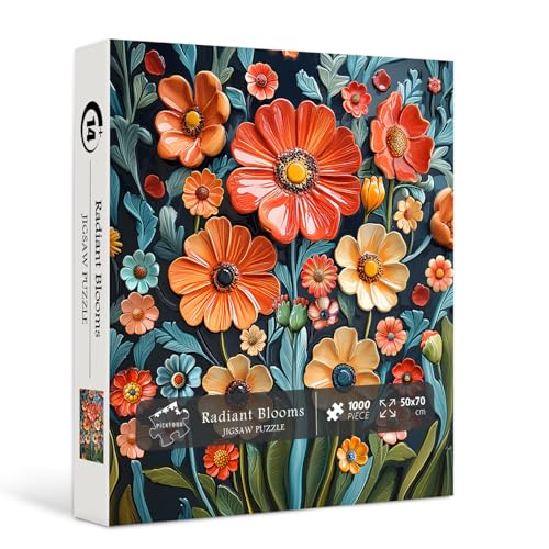Vintage Blumenpuzzles für Erwachsene, PICKFORU Frühling Wildblumen-Puzzles 1000 Teile florale Keramik, herausforderndes Garten-Natur-Porzellan-Thema für Pflanzenliebhaber Vintage Blumenpuzzles für Erwachsene, PICKFORU Frühling Wildblumen-Puzzles 1000 Teile florale Keramik, herausforderndes Garten-Natur-Porzellan-Thema für Pflanzenliebhaber von PICKFORU