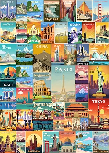 Vintage Weltreise Puzzles für Erwachsene 1000 Teile, Kolosseum Eiffelturm Landschaft Poster Puzzle Sehenswürdigkeiten, Landschaft Puzzle für Erwachsene Paris Italien Landschaft Vintage Weltreise Puzzles für Erwachsene 1000 Teile, Kolosseum Eiffelturm Landschaft Poster Puzzle Sehenswürdigkeiten, Landschaft Puzzle für Erwachsene Paris Italien Landschaft von PICKFORU