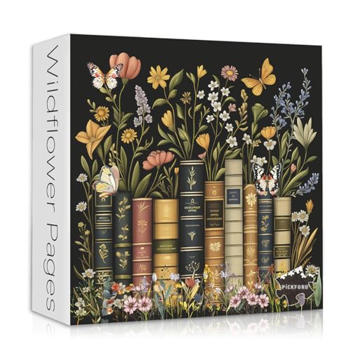 Wildblumen Puzzles für Erwachsene 1000 Teile, PICKFORU Wildblumenseiten Puzzle, Vintage Buchpuzzles für Buchliebhaber, Pflanze Blumen Puzzle als Wohnkultur Wildblumen Puzzles für Erwachsene 1000 Teile, PICKFORU Wildblumenseiten Puzzle, Vintage Buchpuzzles für Buchliebhaber, Pflanze Blumen Puzzle als Wohnkultur von PICKFORU