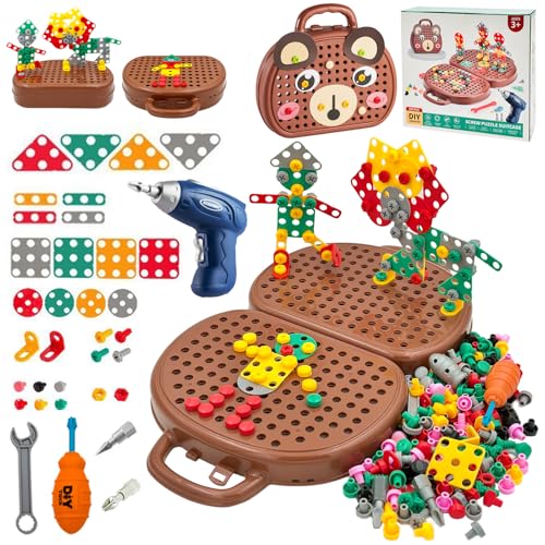 PICKONA 204 Stück Magische Montessori Spielzeugkiste, Montessori Spielzeug für Kinder, Montessori Spielzeugkiste mit Bohrmaschine, kreatives Mosaik Design, Baubausteine,DIY Set mit Aufbewahrungsbox PICKONA 204 Stück Magische Montessori Spielzeugkiste, Montessori Spielzeug für Kinder, Montessori Spielzeugkiste mit Bohrmaschine, kreatives Mosaik Design, Baubausteine,DIY Set mit Aufbewahrungsbox von PICKONA