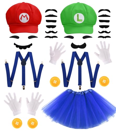 PIIDUOO Halloween-Kostüme, Zubehör für Erwachsene, Paare, 2-Personen-Duo, Halloween-Kostüme, Party, Cosplay-Set, passendes Kostüm für Männer, Frauen, Teenager, Freunde, Rot und Grün PIIDUOO Halloween-Kostüme, Zubehör für Erwachsene, Paare, 2-Personen-Duo, Halloween-Kostüme, Party, Cosplay-Set, passendes Kostüm für Männer, Frauen, Teenager, Freunde, Rot und Grün von PIIDUOO