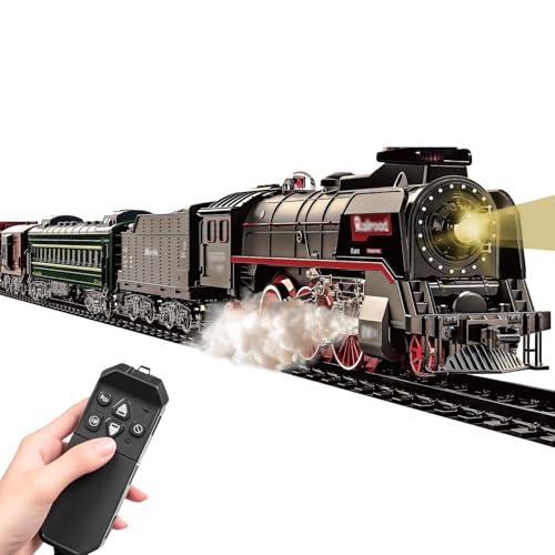 Elektrische Zug Spielzeug,Eisenbahn Kinder mit Dampf, Sounds und Lights,Luxury Track Steam Locomotive für 3-8 Jahre Jungen Mädchen Zugset Elektrische Zug Spielzeug,Eisenbahn Kinder mit Dampf, Sounds und Lights,Luxury Track Steam Locomotive für 3-8 Jahre Jungen Mädchen Zugset von PIIMNT