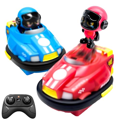 PIIMNT Ferngesteuertes Auto Spielzeug,2 StüCk Autoscooter Ferngesteuert Kinder mit Coolen Licht Und Musik,Kinderauto Geschenk für 3 4 5 6 Jahre Junge von PIIMNT