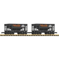 PIKO 38931 G 2er Set Schüttgutwagen, D&RGW von PIKO