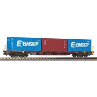 PIKO 54687 H0 Tragwagen Sgnss beladen mit 3 Containern, NS, Ep. VI von PIKO