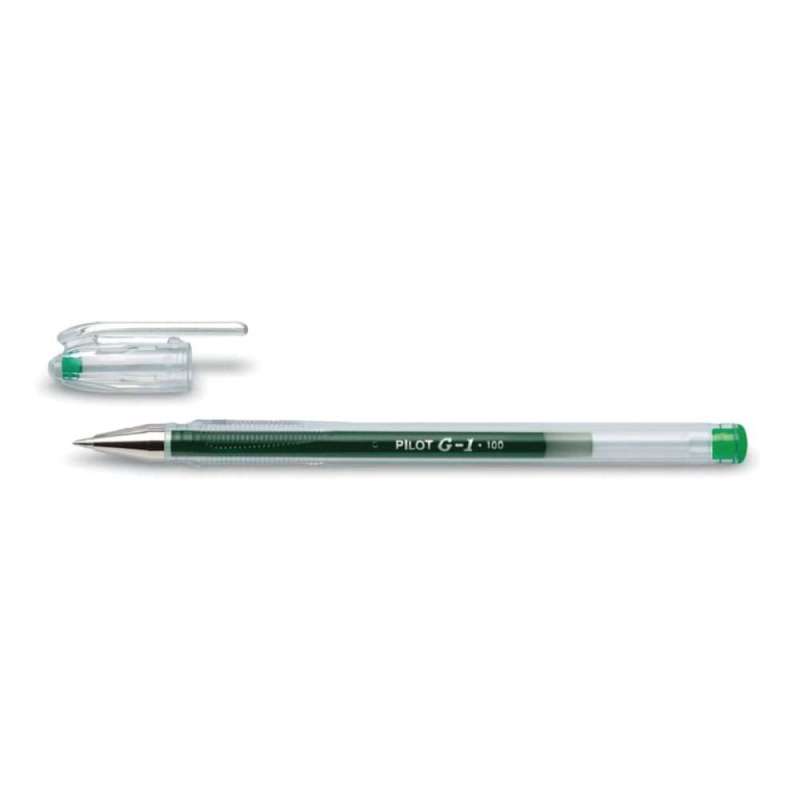 PILOT Gelschreiber in verschiedenen Farben & Stärken, PILOT Modell G1-5 Klassik, Strichstärke 0,3 mm, Farbe grün von PILOT