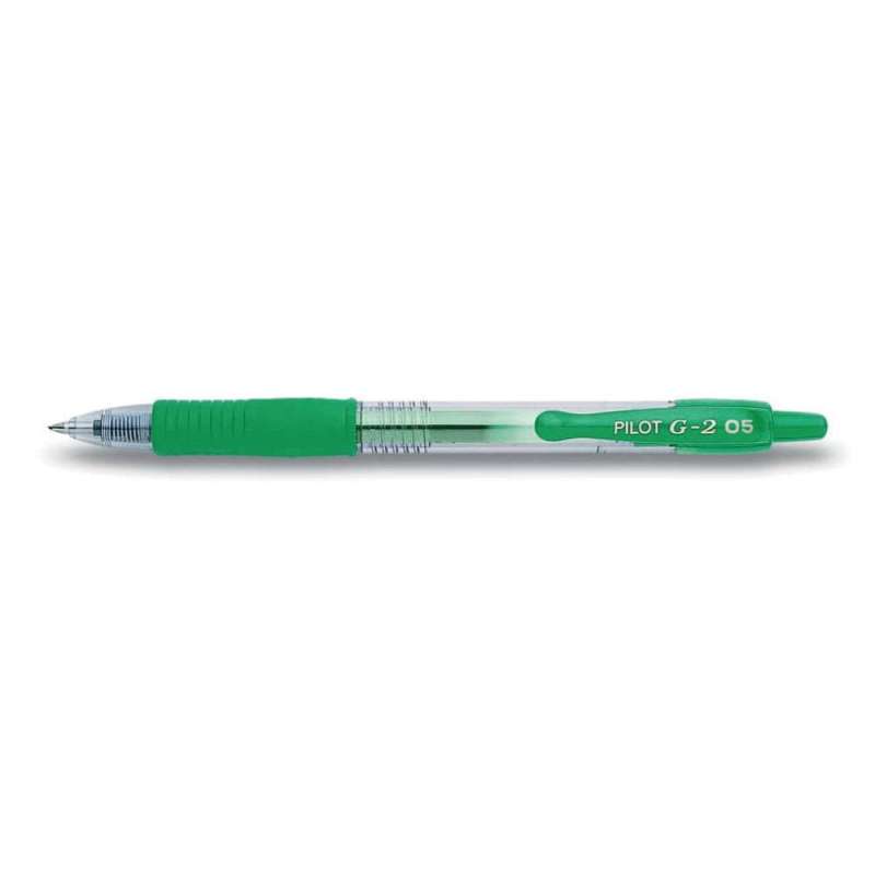 PILOT Gelschreiber in verschiedenen Farben & Stärken, PILOT Modell G2-5, Strichstärke 0,3 mm, Farbe grün von PILOT