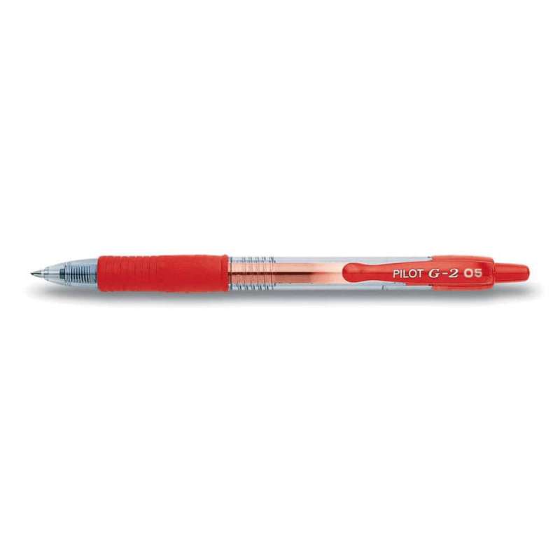 PILOT Gelschreiber in verschiedenen Farben & Stärken, PILOT Modell G2-5, Strichstärke 0,3 mm, Farbe rot von PILOT
