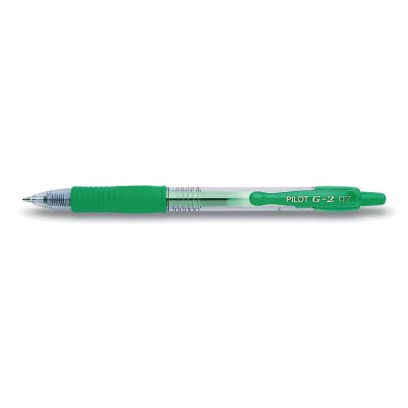 PILOT Gelschreiber in verschiedenen Farben & Stärken, PILOT Modell G2-7, Strichstärke 0,4 mm, Farbe grün von PILOT