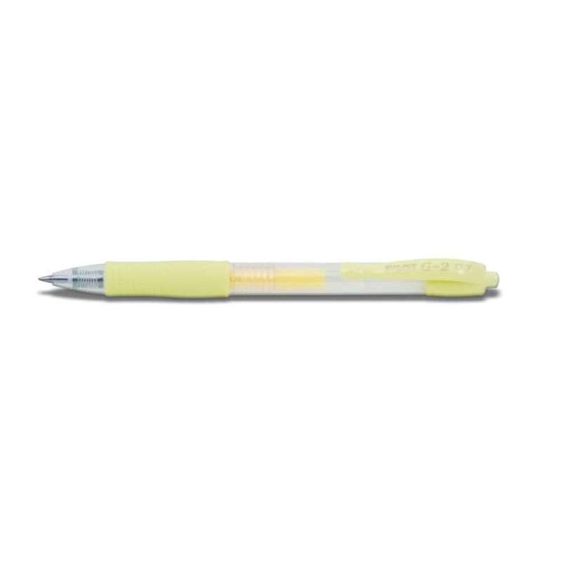 PILOT Gelschreiber in verschiedenen Farben & Stärken, PILOT Modell G2-7 Pastell, Strichstärke 0,4 mm, Farbe pastellgelb von PILOT