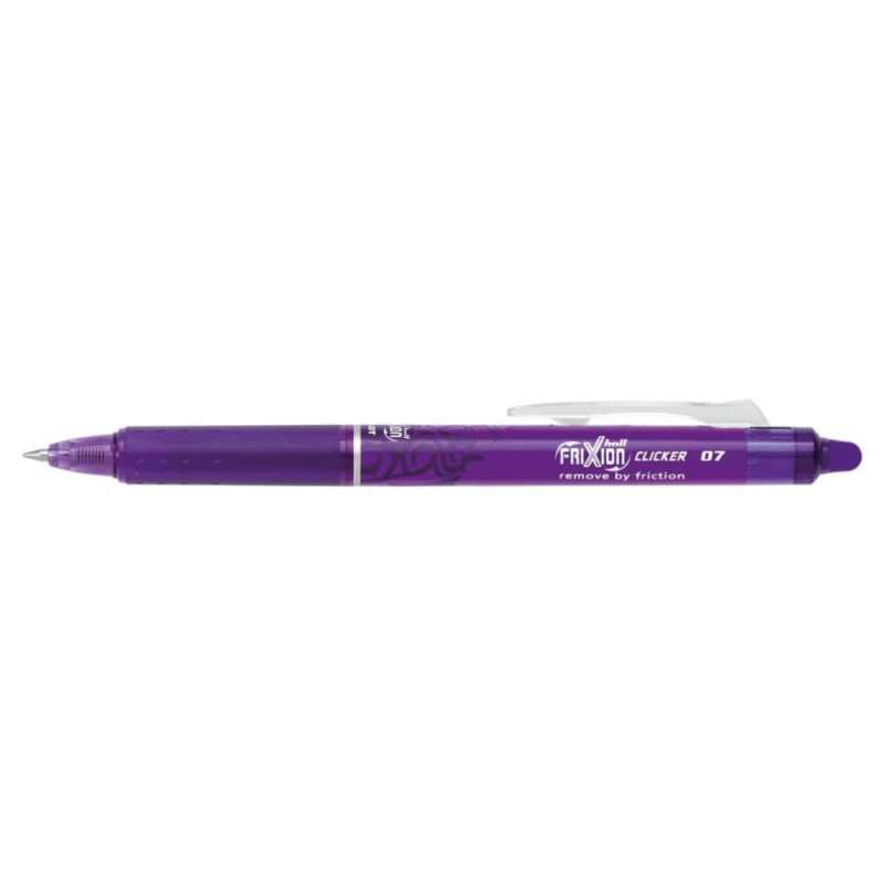 PILOT Tintenroller FriXion Clicker, Sets Einzeln, Strichstärke 0,4 mm, Farbe violett von PILOT