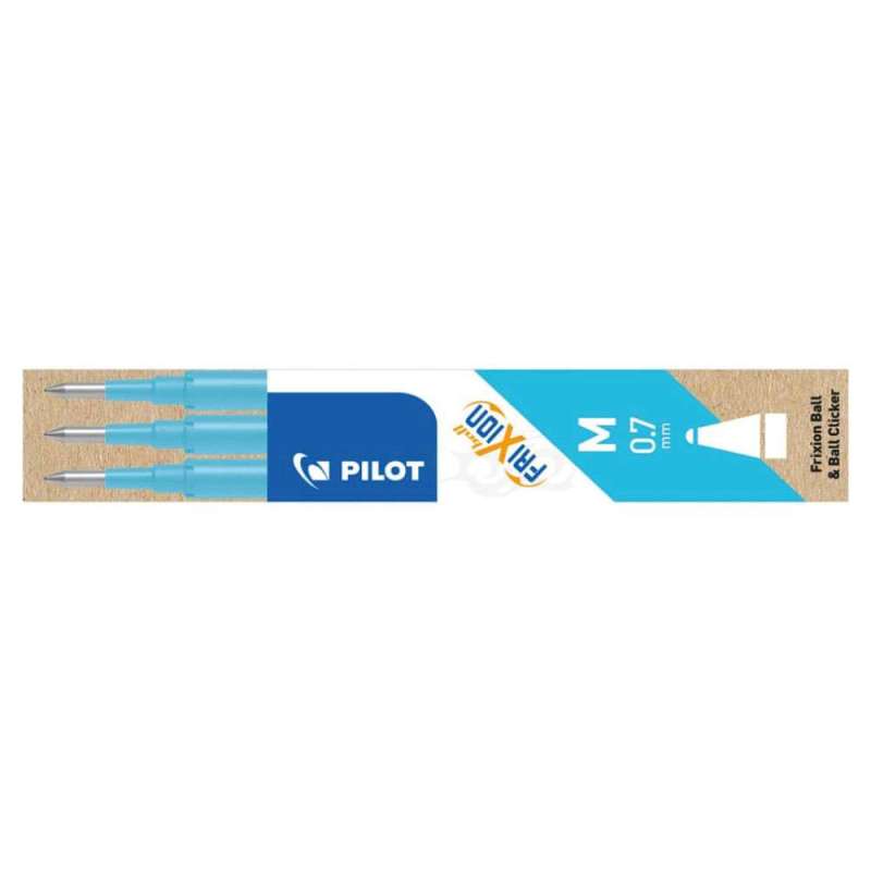 PILOT Tintenrollermine FriXion Ball/Clicker, Sets 3er Set, Farbe hellblau von PILOT