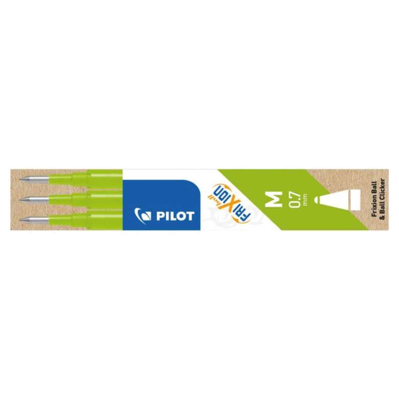 PILOT Tintenrollermine FriXion Ball/Clicker, Sets 3er Set, Farbe hellgrün von PILOT