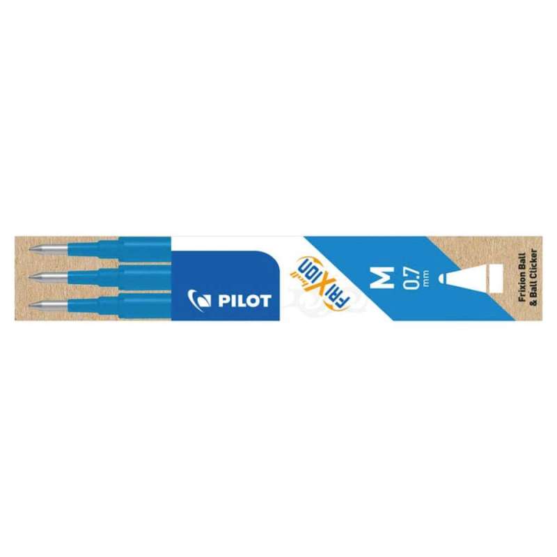 PILOT Tintenrollermine FriXion Ball/Clicker, Sets 3er Set, Farbe himmelblau von PILOT