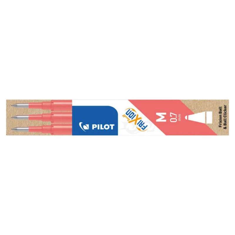 PILOT Tintenrollermine FriXion Ball/Clicker, Sets 3er Set, Farbe koralle von PILOT