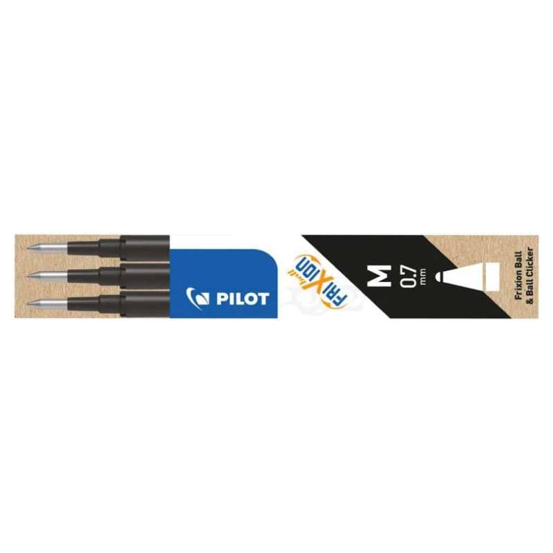 PILOT Tintenrollermine FriXion Ball/Clicker, Sets 3er Set, Farbe schwarz von PILOT