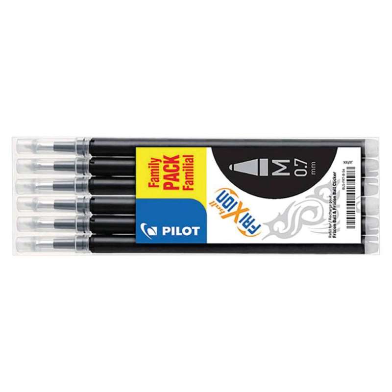 PILOT Tintenrollermine FriXion Ball/Clicker, Sets 6er Set, Farbe schwarz von PILOT