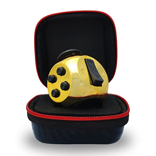 PILPOC theFube Fidget Toy - Premium Qualität Fidget Cube Mit Exklusiver Schutzhülle, Anti Stress Spielzeug, ADHS, Antistress Würfel [Schwarz & Gold] von PILPOC