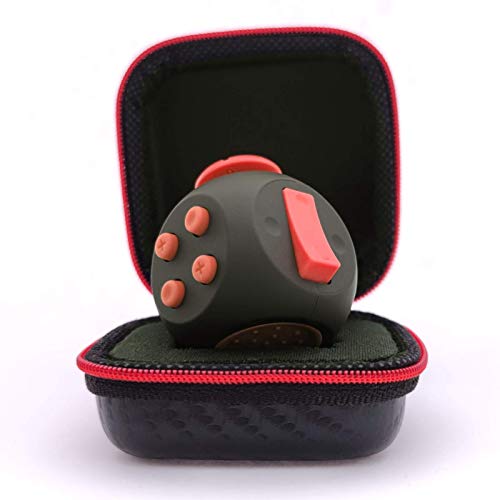 PILPOC theFube Fidget Toy - Premium Qualität Fidget Toys, Fidget Cube mit exklusiver Schutzhülle, Anti Stress Spielzeug, ADHS Spielzeug, Antistress Spielzeug, Fidget Würfel [Schwarz & Rot] von PILPOC