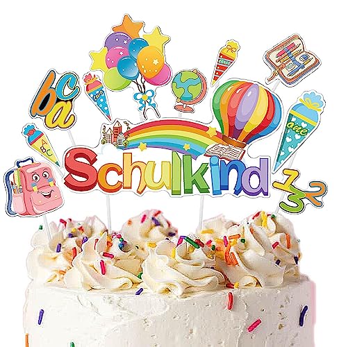 PINEPAN Tortendeko für den ersten Schultag, Schuleinführungsdeko, Tortendeko für Schulkind 2025 Jungen und Mädchen, Einschulung, Party-Deko, 11 Stück PINEPAN Tortendeko für den ersten Schultag, Schuleinführungsdeko, Tortendeko für Schulkind 2025 Jungen und Mädchen, Einschulung, Party-Deko, 11 Stück von PINEPAN