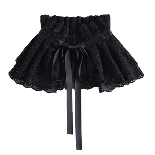 PINGSHI Boutique UK Doppellagiger Spitzenkragen im französischen Stil, Retro-Romantik, gerüschter Halsschmuck mit abnehmbarem Stehkragen for Damen PINGSHI Boutique UK Doppellagiger Spitzenkragen im französischen Stil, Retro-Romantik, gerüschter Halsschmuck mit abnehmbarem Stehkragen for Damen von PINGSHI Boutique UK