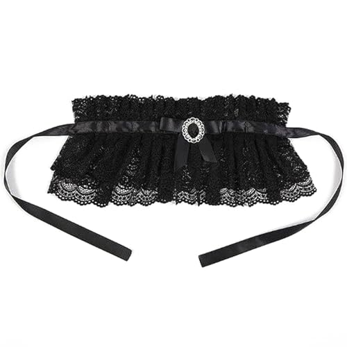PINGSHI Boutique UK Französischer mittelalterlicher Spitzen-Mock-Kragen, schwarzer, gotischer, abnehmbarer Kragen for Männer und Frauen, Kostümzubehör PINGSHI Boutique UK Französischer mittelalterlicher Spitzen-Mock-Kragen, schwarzer, gotischer, abnehmbarer Kragen for Männer und Frauen, Kostümzubehör von PINGSHI Boutique UK