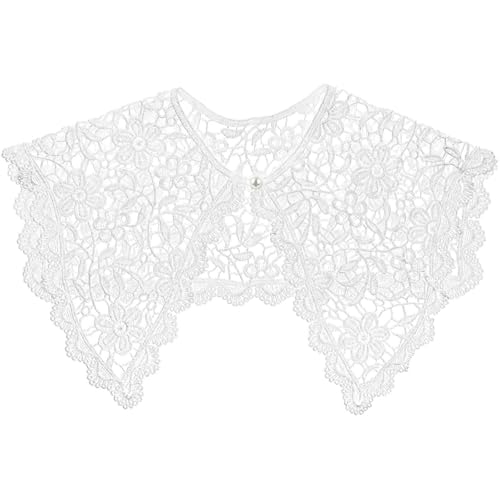 PINGSHI Boutique UK Kunstkragen aus Spitze, abnehmbarer weißer Kragen mit Blumenmuster for Damen, atmungsaktives Baumwoll-Lagen-Accessoire for Kleider und Hemden PINGSHI Boutique UK Kunstkragen aus Spitze, abnehmbarer weißer Kragen mit Blumenmuster for Damen, atmungsaktives Baumwoll-Lagen-Accessoire for Kleider und Hemden von PINGSHI Boutique UK