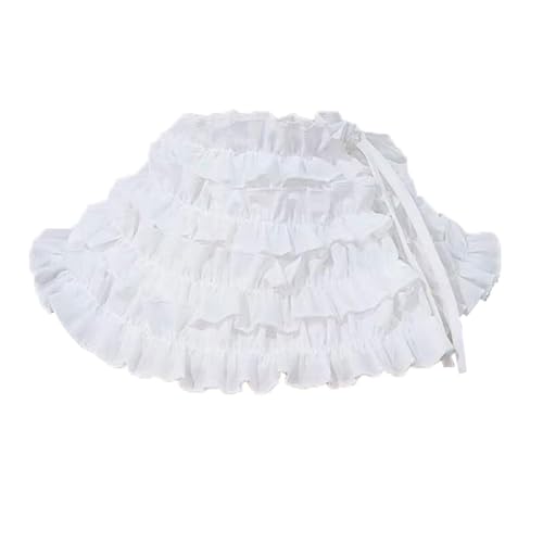 PINGSHI Boutique UK Mehrschichtiger Schal mit Holzohrspitze, exquisites Nischendesign, abnehmbarer Kunstkragen, All-Match-Halsbedeckung im Bohemian-Stil(Blanc) von PINGSHI Boutique UK