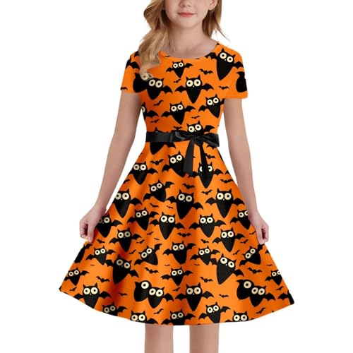 Halloween Kostüm Mädchen, Blutiges Kleid mit Blutspritzer Aufdruck, Mittelalter Kleidung Prinzessin Kostüme, Hallowee Partykleid Abendkleid Vampir Blood Gothic Kleid, Horror Verbandkleid Für Cosplay von PINTUTU