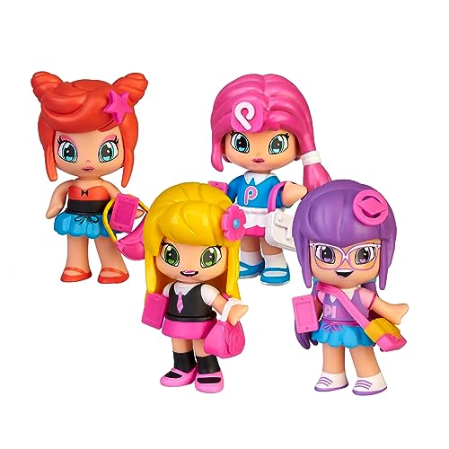 Pinypon - by PINY, zufällige Einzelfigur der 4 Hauptfiguren der Serie, 2 Zubehörteile, Jungen und Mädchen + 4 Jahre, PINY Institute of New York, Berühmt (PNP00000) von Pinypon